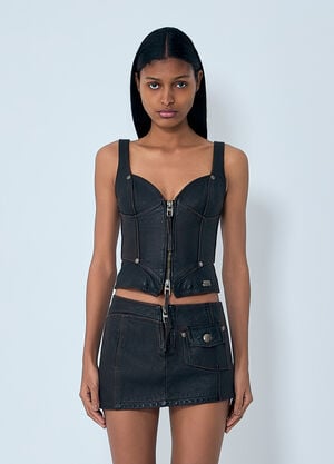 Miss Sixty x KNWLS Leather Top Black msk0263009