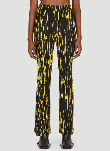 Ambush Graphic Knit Pants Yellow amb0250016