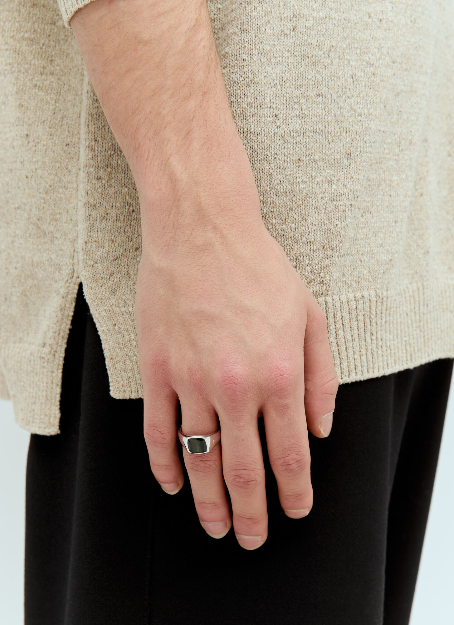 Shop Tom Wood Kay Signet Ring In Silver