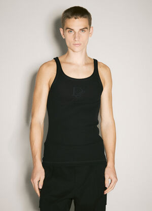 Dolce & Gabbana Logo Embroidery Tank Top Black dol0160003