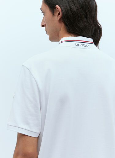 Moncler Logo Patch Polo Shirt White mon0156010