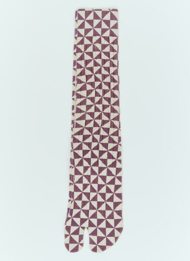 Dries Van Noten 格纹袜子 紫色 dvn0256037