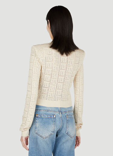 Balmain Monogram Cardigan Cream bln0252014