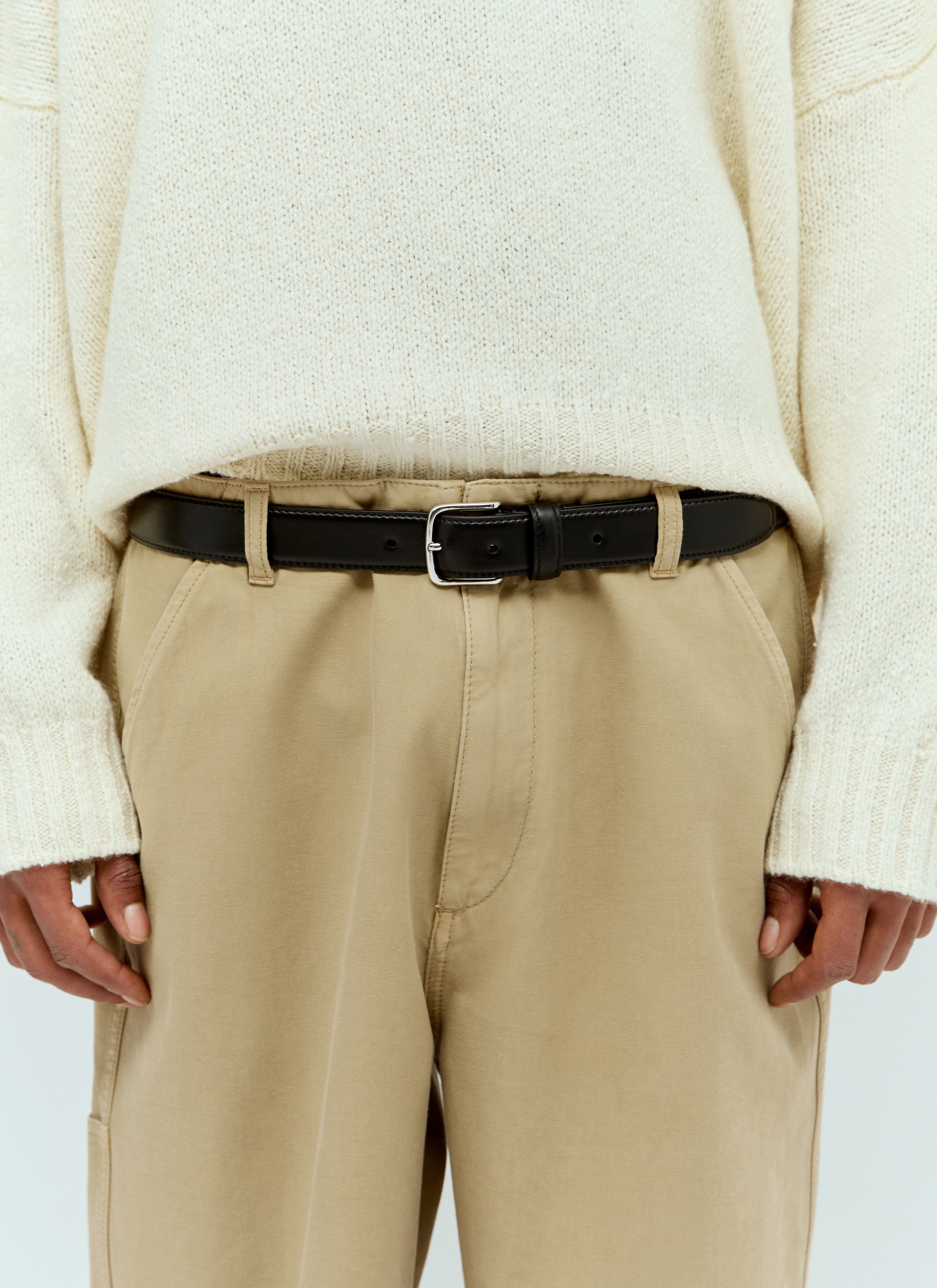 The Row Classic Leather Belt White row0156013