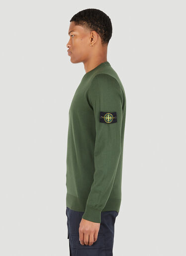Stone Island Compass Patch Sweater Green sto0150127