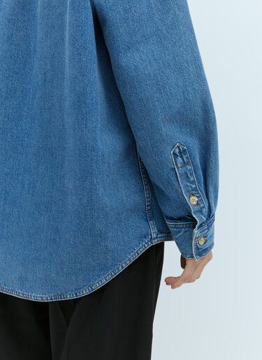 TOTEME Collarless Denim Shirt Blue tot0256002