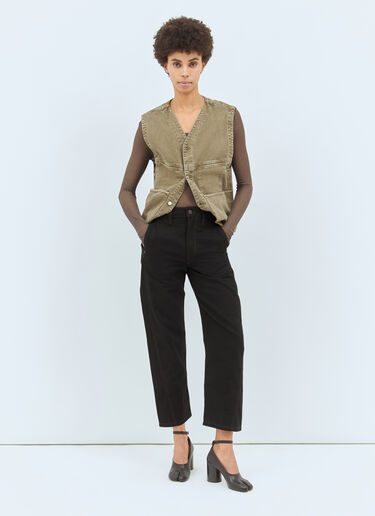 Lemaire Denim Waistcoat Khaki lem0258011