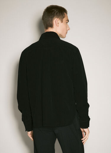 Saint Laurent Corduroy Overshirt Black sla0158008