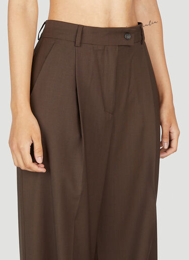 Sportmax Tenda Wide Leg Pants Brown spx0253007