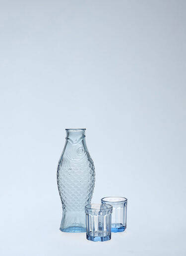 Fish Carafe And Glasses Set Serax Fish Carafe And Glasses Set Blue wps0692480