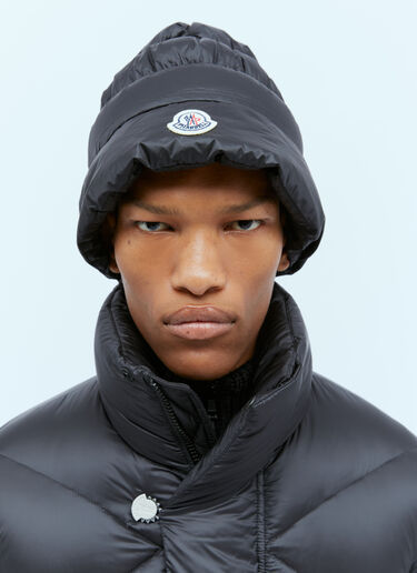 Moncler x Pharrell Williams 새틴 주름진 버킷 햇 블랙 mpw0354003