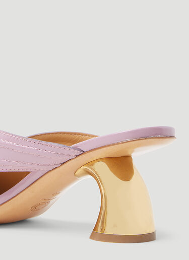Dries Van Noten 造型鞋跟穆勒鞋 紫色 dvn0253008