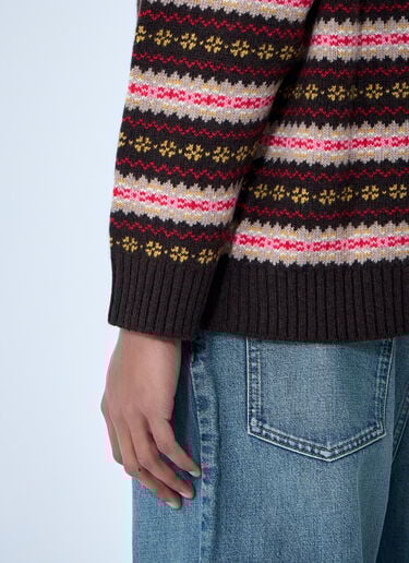 Miu Miu Fairisle Sweater Brown miu0164005
