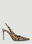 Dolce & Gabbana Kim Leopard Print Slingback Heels White dol0252008