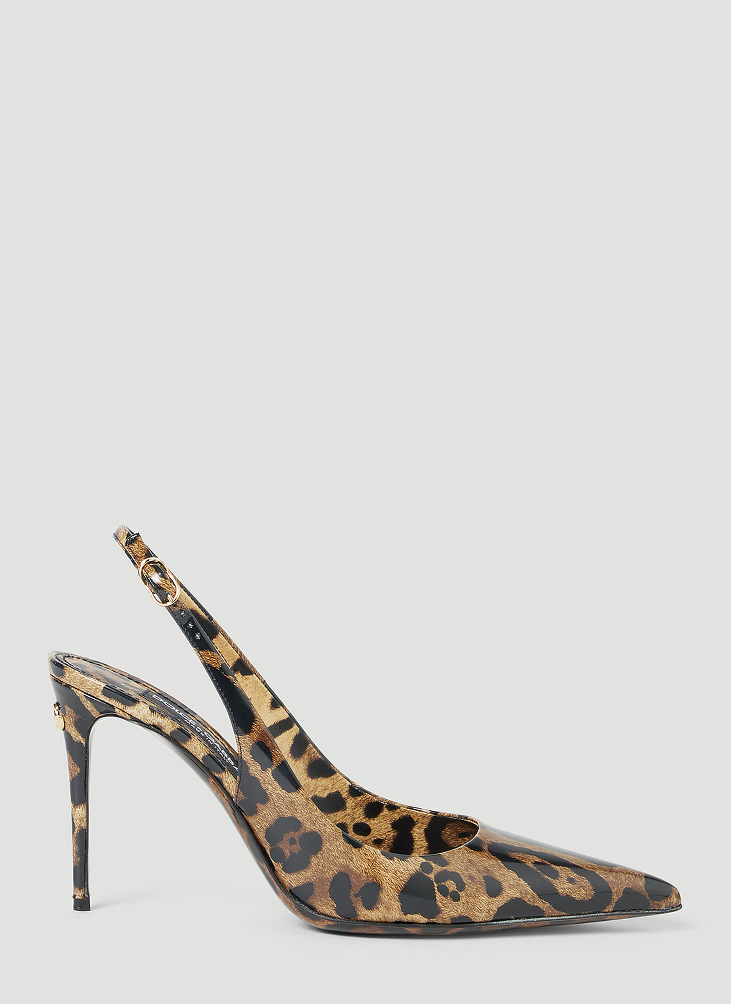 Dolce & Gabbana Kim Leopard Print Slingback Heels