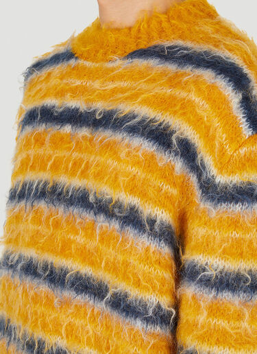 Marni Fluffy Stripe Sweater Orange mni0148005