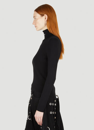 Balenciaga Logo Motif Turtleneck Sweater Black bal0247034