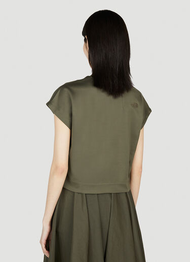 The North Face Black Series Logo Print Cropped T-Shirt Green thn0252001
