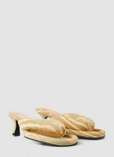 Ugo Paulon Patel Thong Kitten Heel Mules Yellow ugp0249002