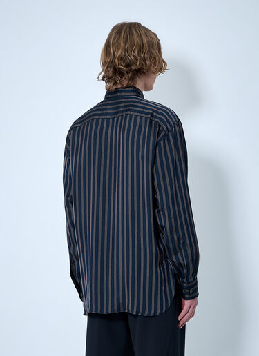 Dries Van Noten Striped Button-Down Shirt Navy dvn0163038