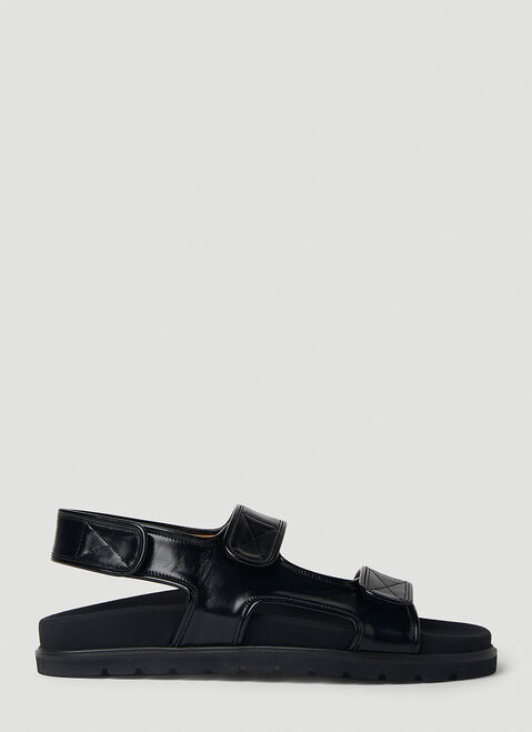 Paco Rabanne Piping Velcro Mould Sandals Black pac0250074