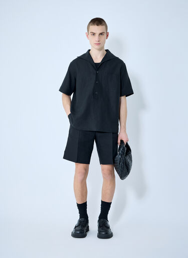 Dolce & Gabbana Linen Tailored Shorts Black dol0160006