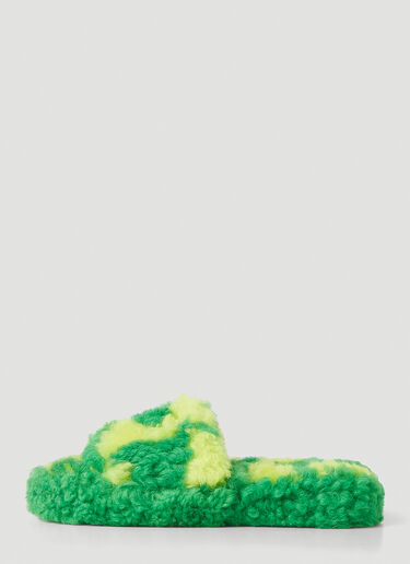 Bottega Veneta Resort Ghost Teddy Slides Green bov0247115