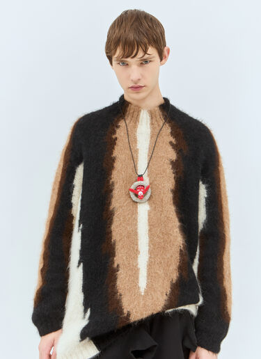 Walter Van Beirendonck 다이아몬드 홀 목걸이 화이트 wlt0158027