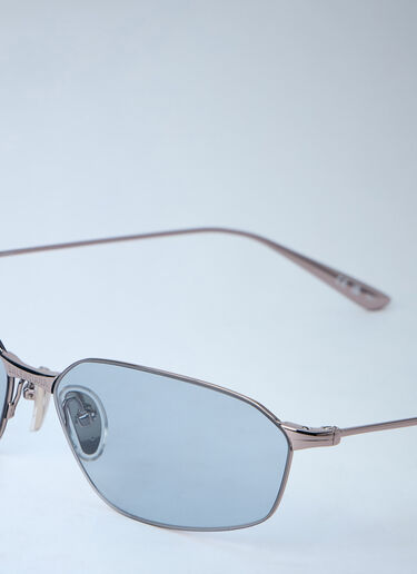 Balenciaga Invisible 2.0 椭圆形太阳镜 蓝色 bal0163033