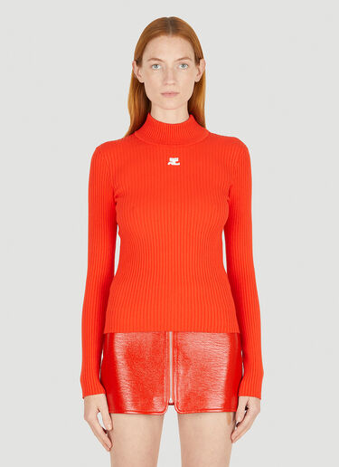 Courrèges Mock Neck Sweater Red cou0249016