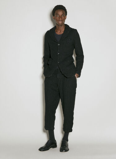 Comme des Garçons Homme Plus Lamé Pinstripe Blazer Black hpl0154007