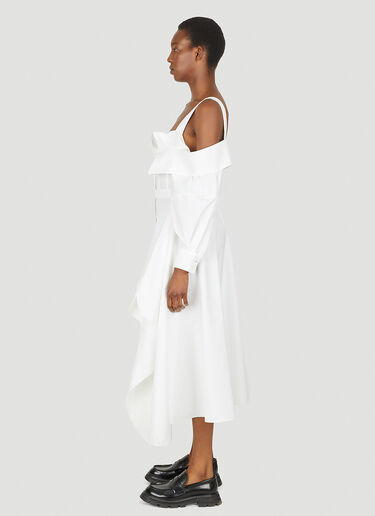 Alexander McQueen Deconstructed Shirt Dress White amq0249007