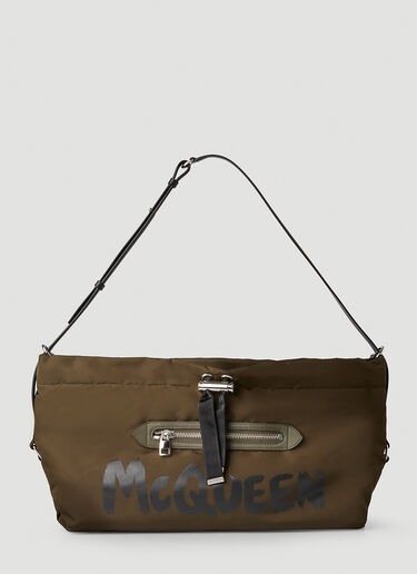 Alexander McQueen Medium Graffiti Bundle Bag Brown amq0247035