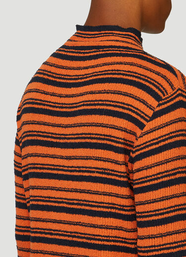 Marni High-Neck Striped Sweater Orange mni0147005
