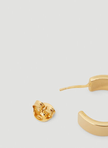 MM6 Maison Margiela 数字ロゴ刻印フープピアス ゴールド mmm0253043