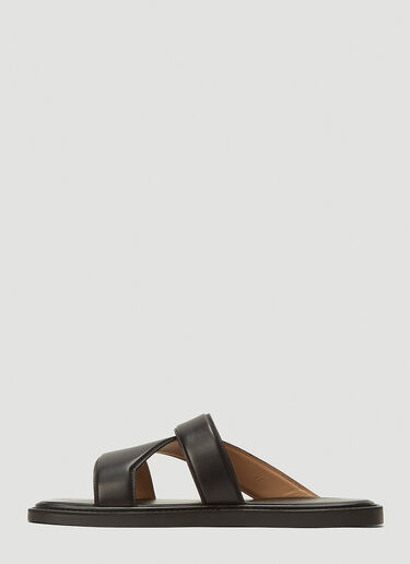 Bottega Veneta Leather Sandals Black bov0143023