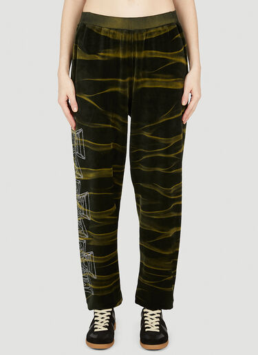 Aries x Juicy Couture Tie Dye Track Pants in Dark Green