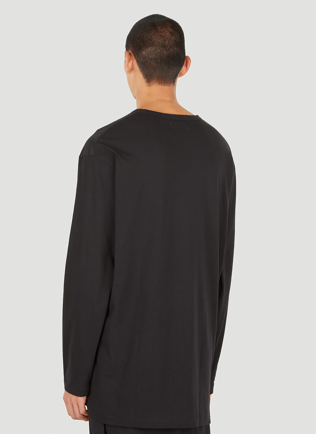 Yohji Yamamoto Graphic Print T-Shirt in Black | LN-CC