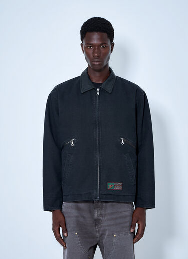 LN-CC® - Bott: Leather Collar Work Jacket - Navy Bott Leather Collar Work Jacket Navy bot0165001