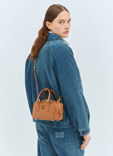 Arcadie Leather Handbag Miu Miu Arcadie Leather Handbag Brown miu0259034