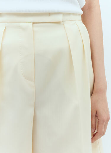 Max Mara 울 캔버스 쇼츠 크림 max0257016