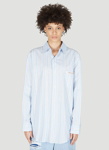 Marni Pinstripe Shirt Blue mni0251003