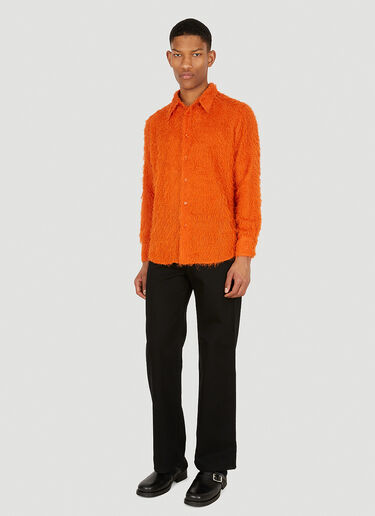 Eckhaus Latta ウィスプ ボタンアップシャツ オレンジ eck0147001