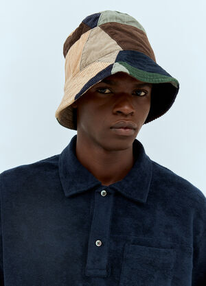 Engineered Garments Patchwork Bucket Hat Brown egg0156015
