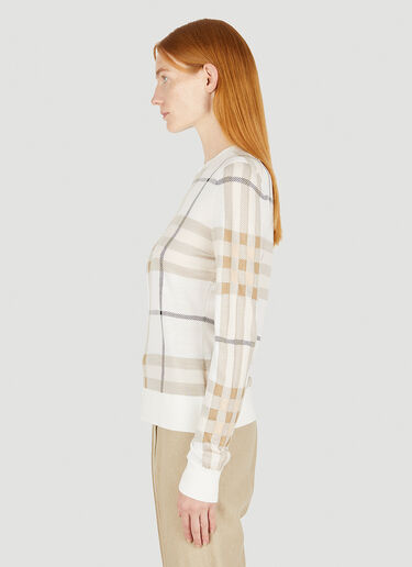 Burberry Raya Check Sweater Beige bur0249030