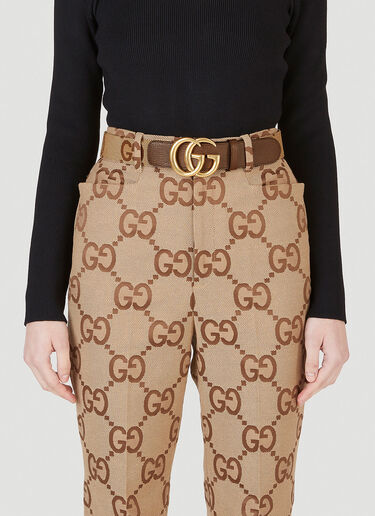Gucci GG Marmont Canvas Belt Brown guc0247260