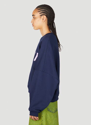 Marni Logo Print Sweatshirt Blue mni0255006