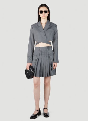 Rokh Cropped Blazer Grey rok0251008