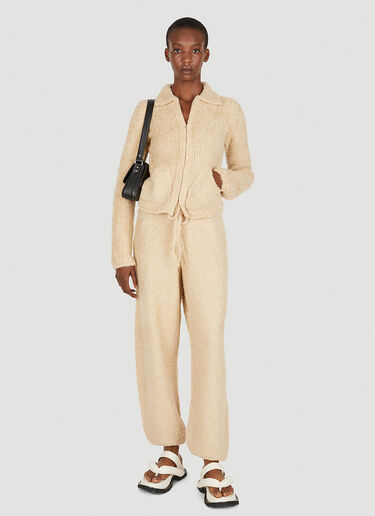 TheOpen Product Teddy Zipped Cardigan Beige top0249008