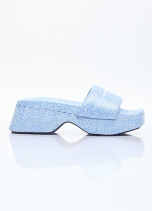 Chloé Trompe L'oeil Denim Float Slides Black chl0259030